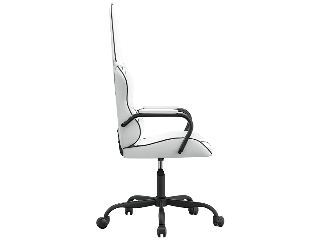 Chaise de jeu Blanc et noir Similicuir