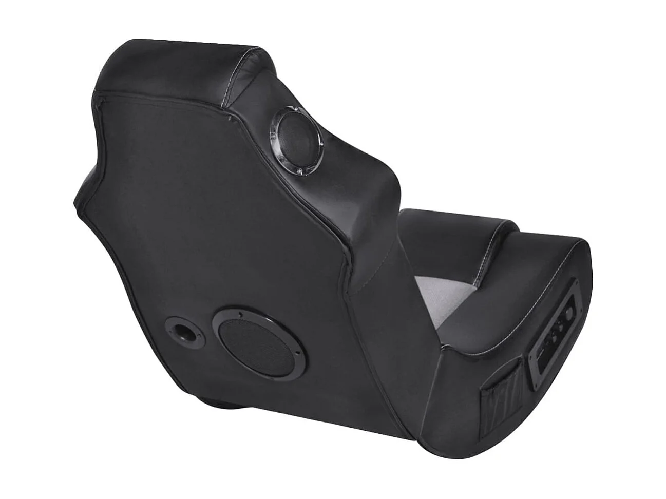 Sedia a Dondolo con Musica Nero e Grigio in Similpelle