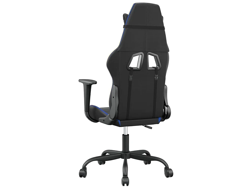 Chaise de jeu de massage Noir et bleu Similicuir