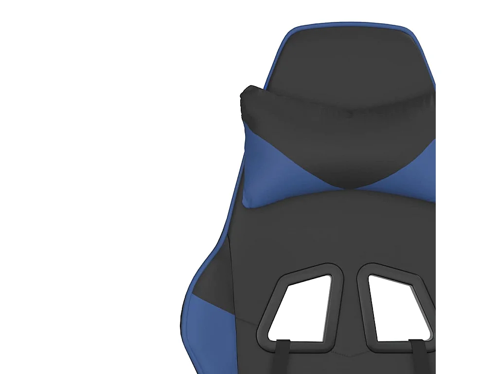 Chaise de jeu de massage Noir et bleu Similicuir