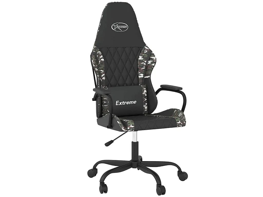 Chaise de jeu de massage Noir et camouflage Similicuir