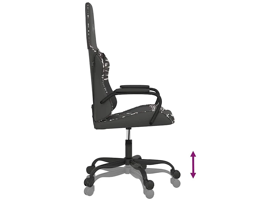 Chaise de jeu de massage Noir et camouflage Similicuir