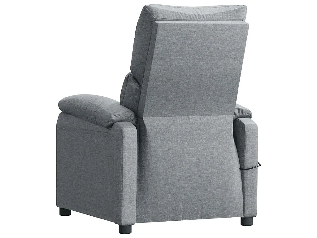 Massagesessel Hellgrau Stoff