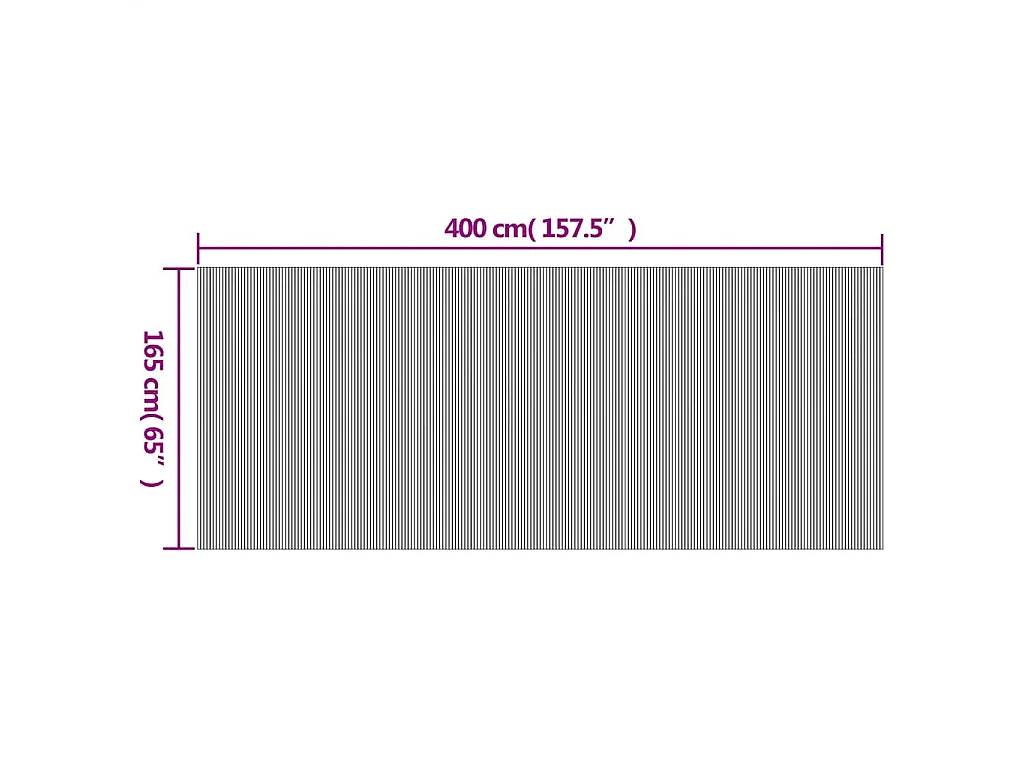 Divisorio Ambienti Marrone Larghezza 400 cm Altezza 165 cm in Bambù