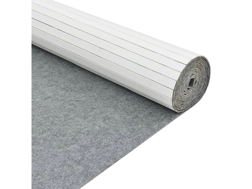 Cloison de séparation blanc 165x600 cm bambou