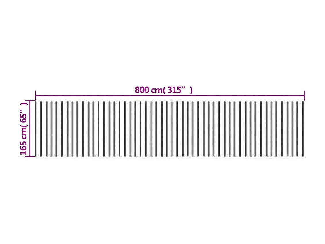 Biombo divisor de bambú color natural claro ancho 800 cm alto 165 cm