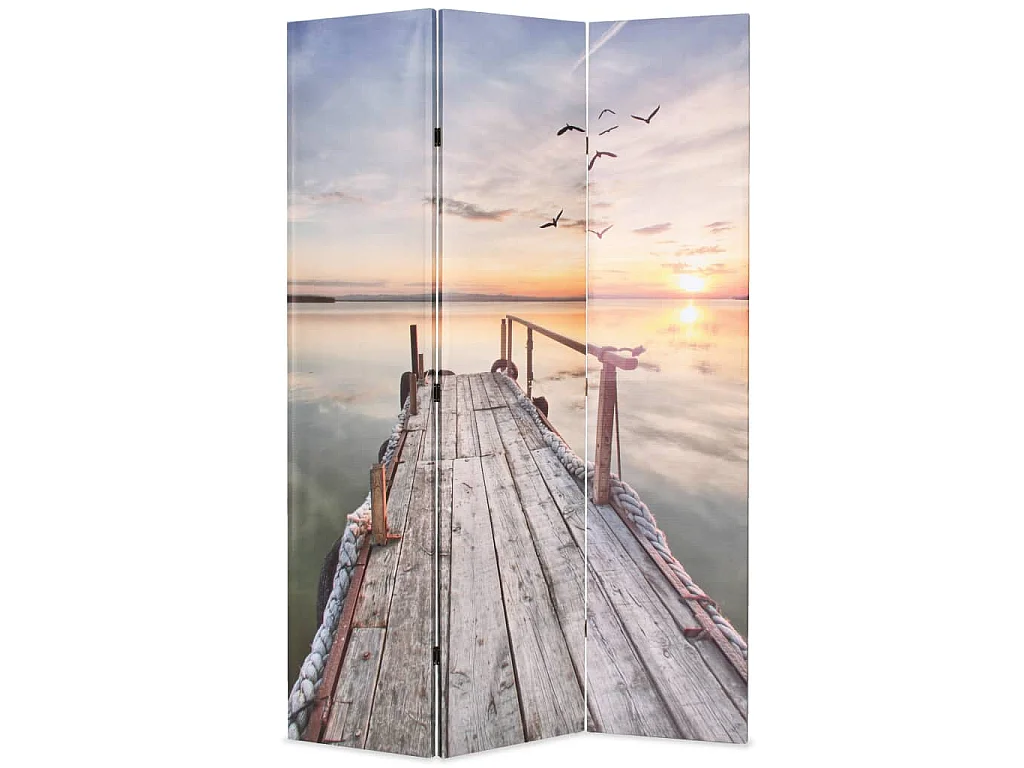 Paravent pliable 120 x 170 cm Lac