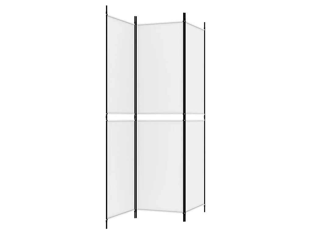 Kamerscherm met 3 panelen 150x200 cm stof wit