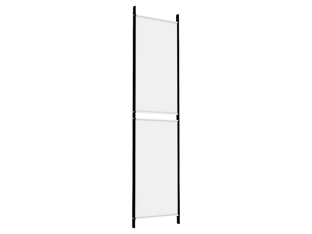 Paravent 3 panneaux Blanc 150x200 cm Tissu