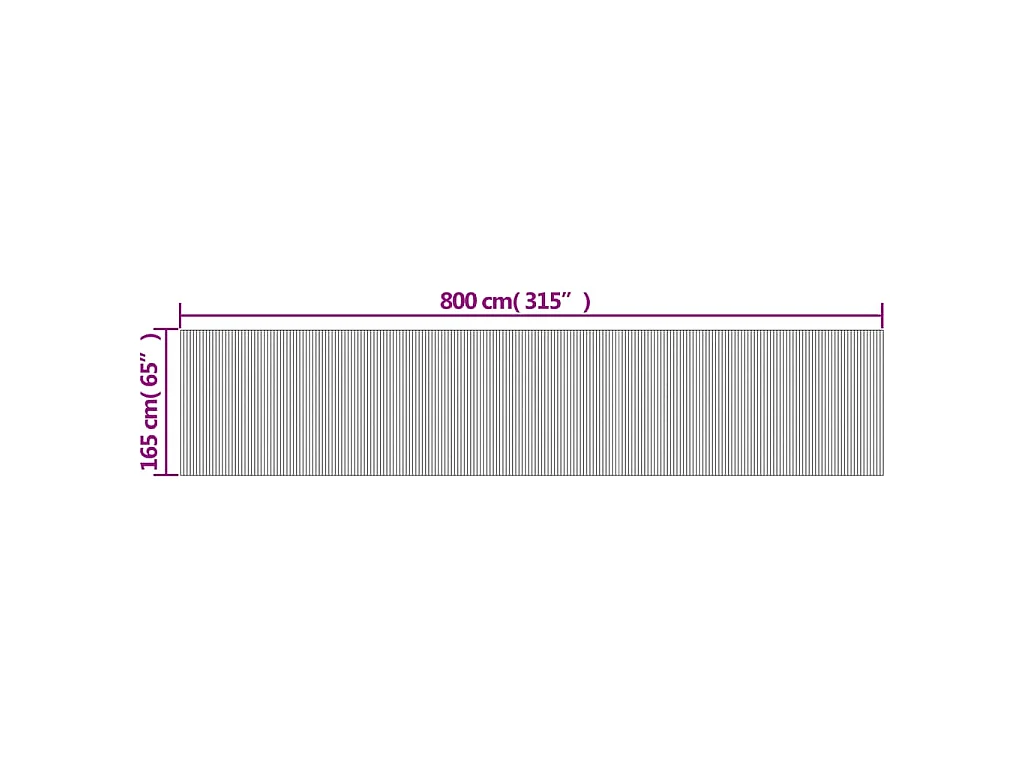 Divisorio Ambienti Grigio Larghezza 800 cm Altezza 165 cm in Bambù