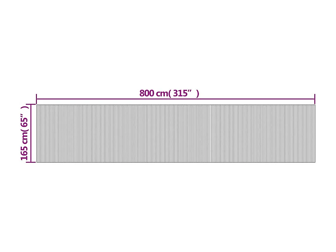 Divisorio Ambienti Grigio Larghezza 800 cm Altezza 165 cm in Bambù