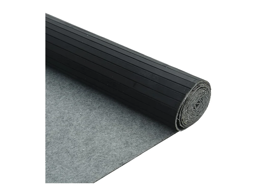 Cloison de séparation noir 165x400 cm bambou