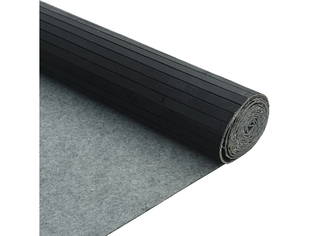 Cloison de séparation noir 165x400 cm bambou