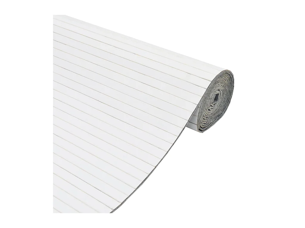 Cloison de séparation blanc 165x800 cm bambou