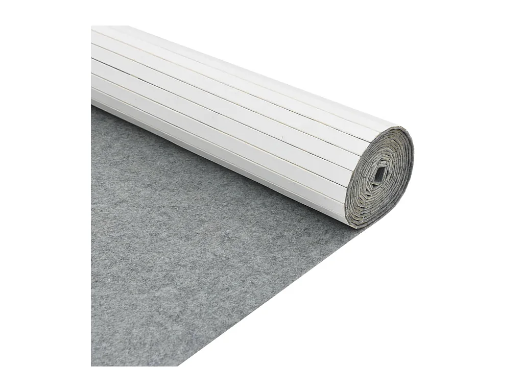 Cloison de séparation blanc 165x800 cm bambou