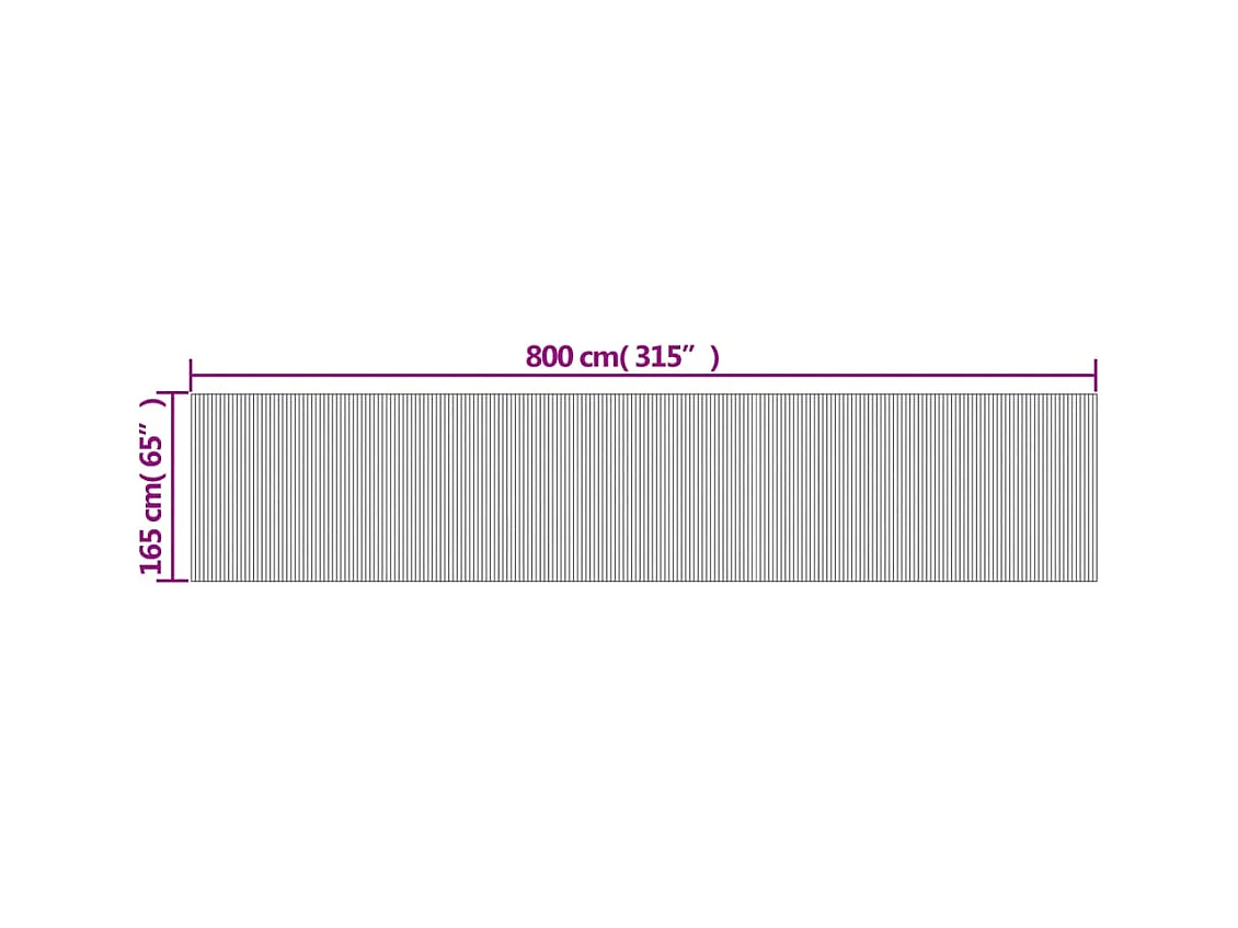 Cloison de séparation blanc 165x800 cm bambou