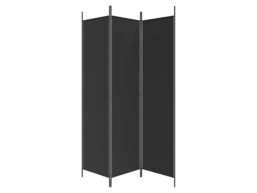 Biombo/divisória com 3 painéis 150x200 cm tecido preto
