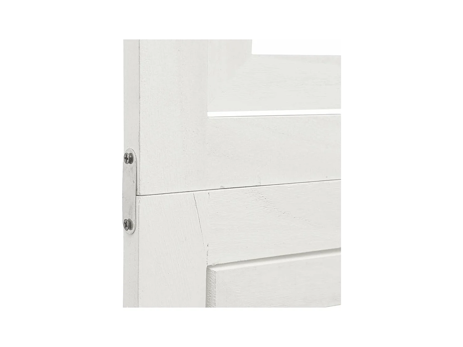 Cloison de séparation 3 panneaux blanc bois de paulownia massif