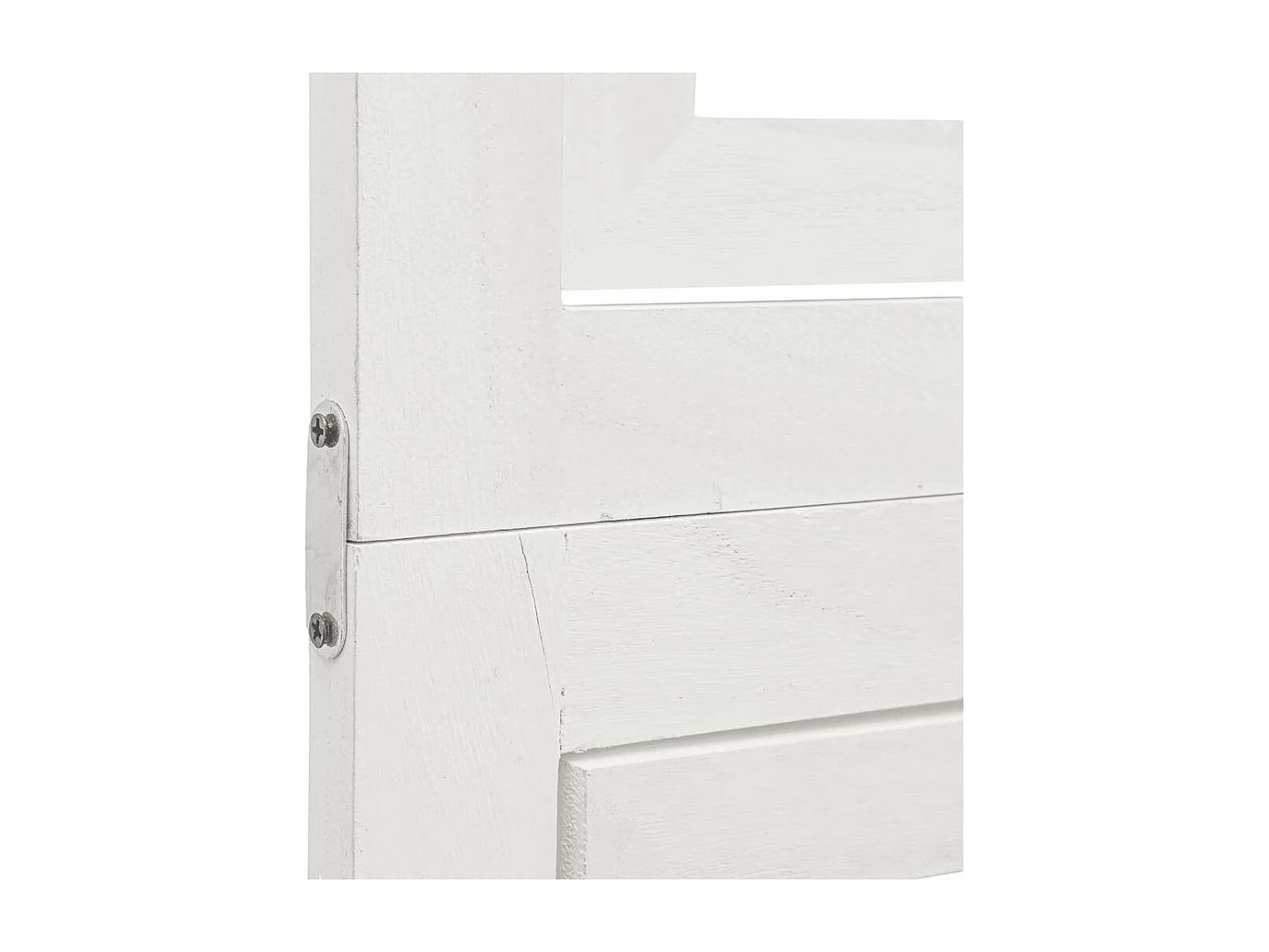 Cloison de séparation 3 panneaux blanc bois de paulownia massif