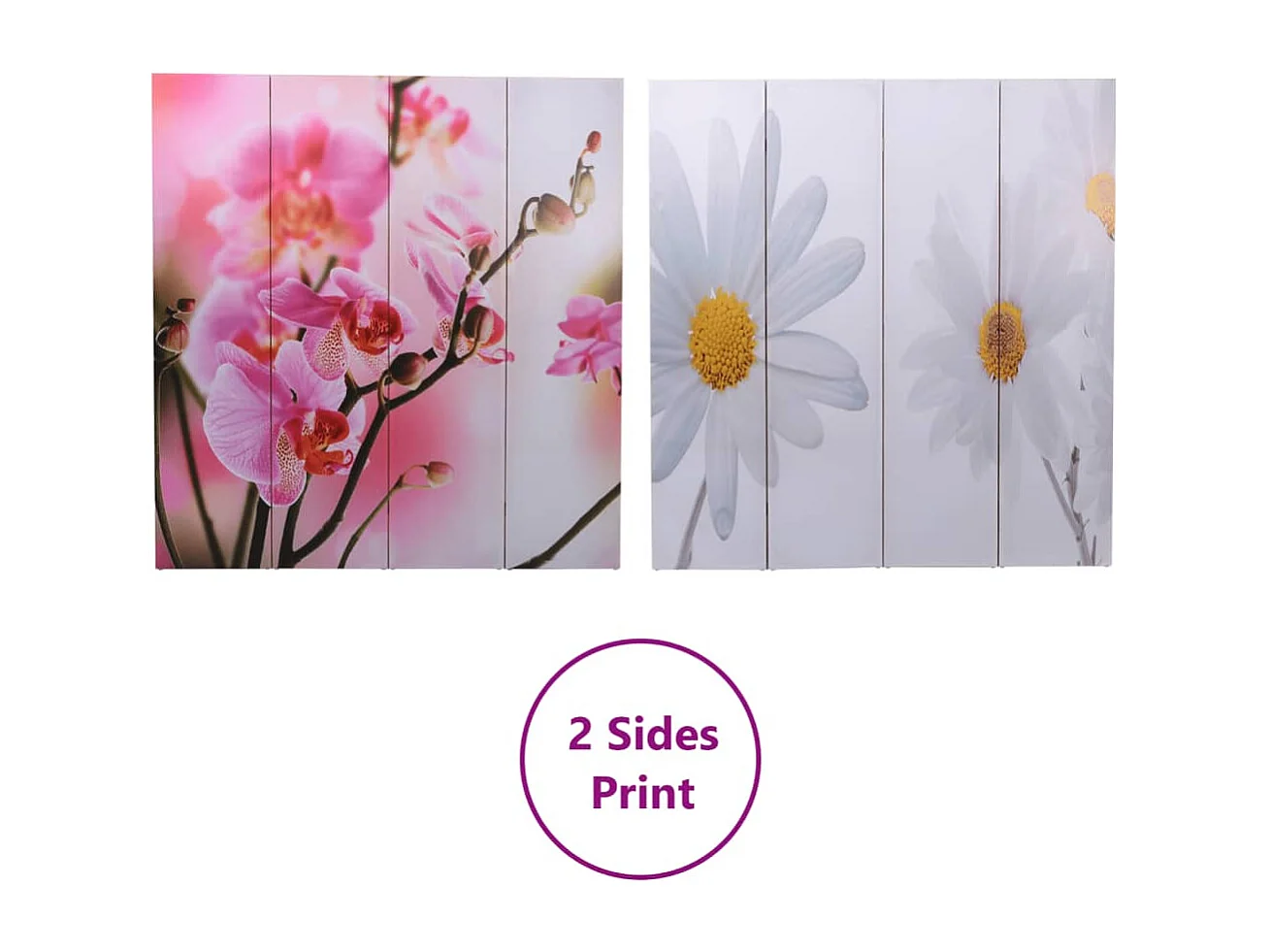 Cloison de séparation pliable 160 x 170 cm Fleur