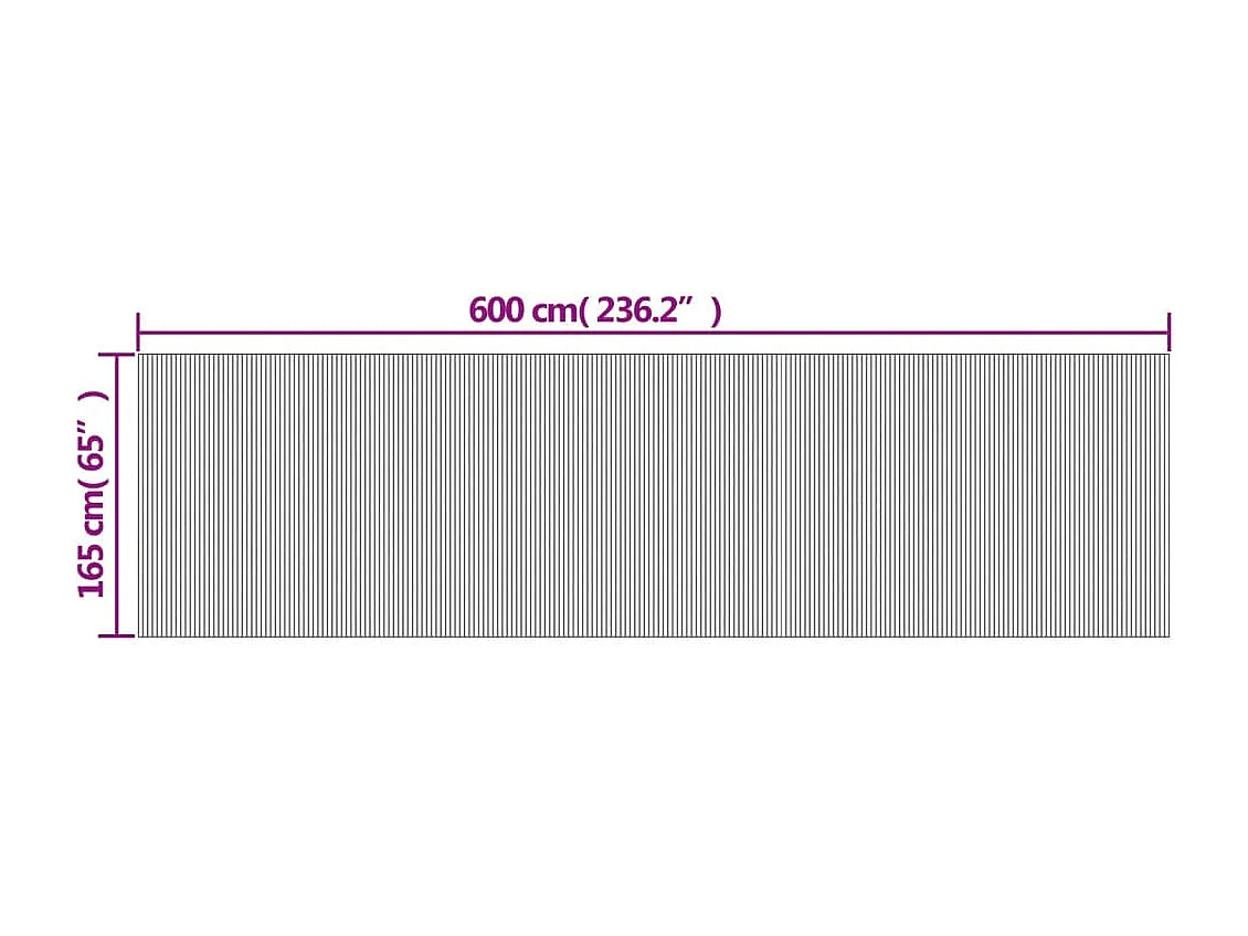 Cloison de séparation naturel clair 165x600 cm bambou