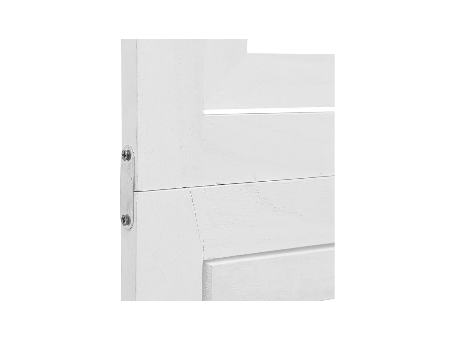 Cloison de séparation 5 panneaux blanc bois de paulownia massif