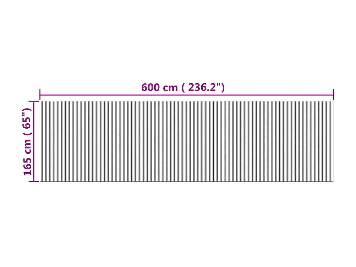 Cloison de séparation naturel 165x600 cm bambou