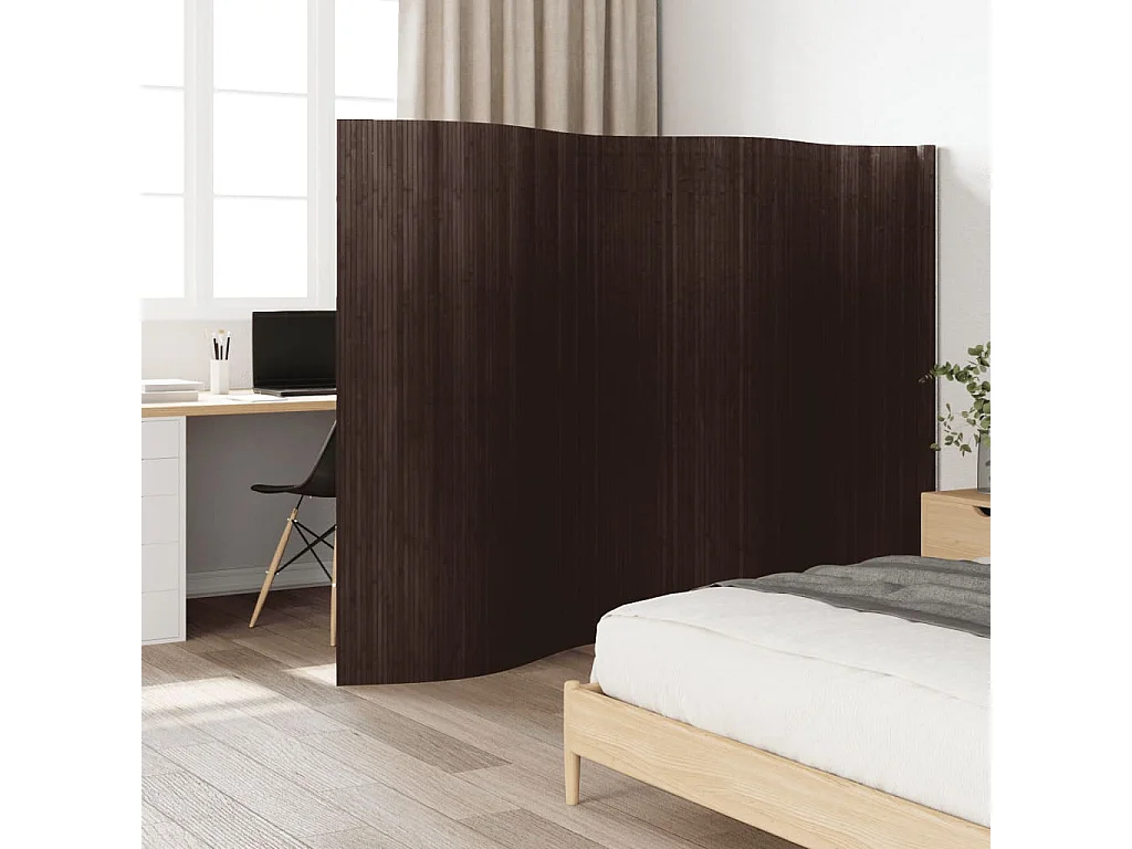 Divisorio Ambienti Marrone Scuro Larghezza 400 cm Altezza 165 cm in Bambù