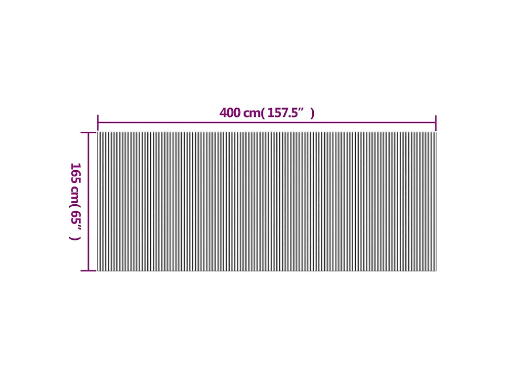 Divisorio Ambienti Marrone Scuro Larghezza 400 cm Altezza 165 cm in Bambù
