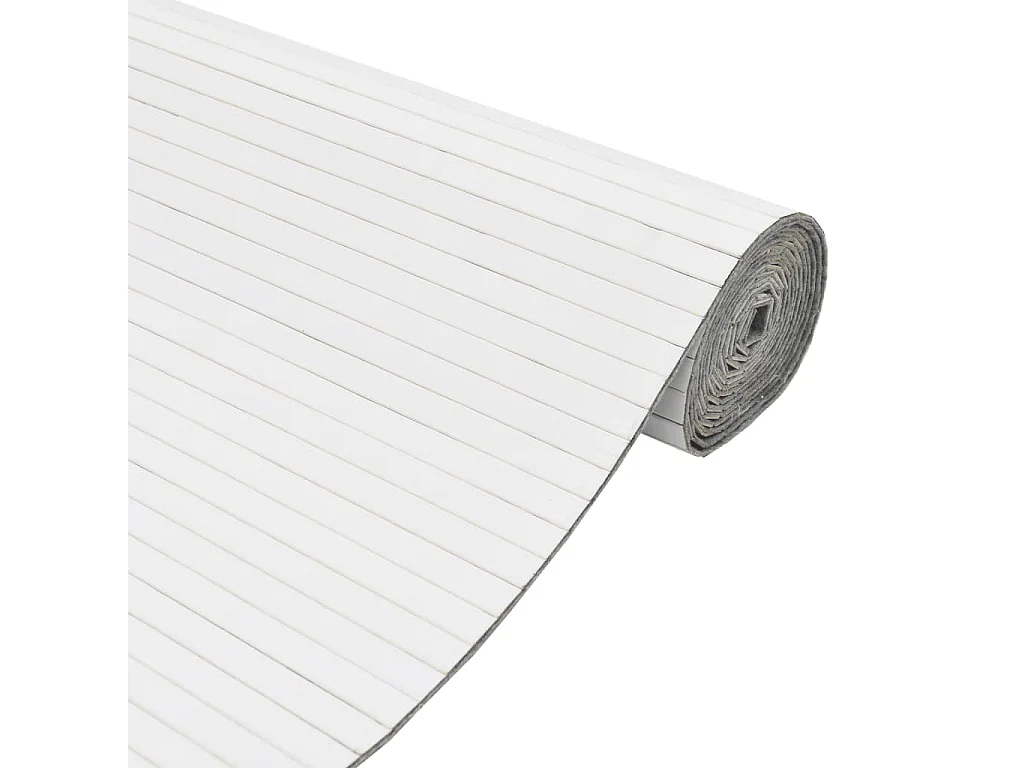 Cloison de séparation blanc 165x400 cm bambou