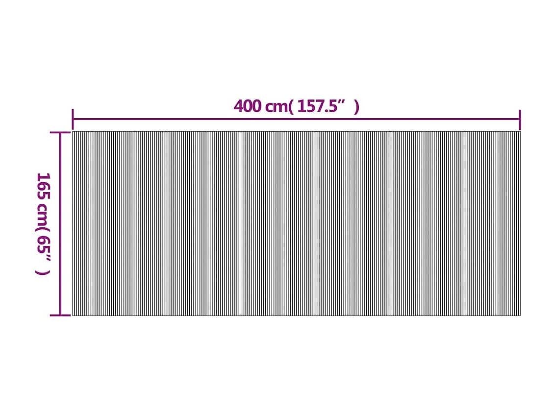 Divisorio Ambienti Bianco Larghezza 400 cm Altezza 165 cm in Bambù