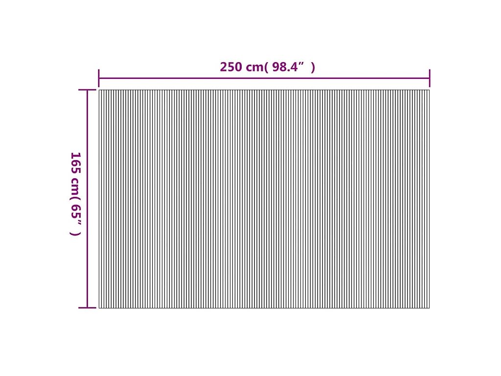Kamerscherm breedte 250 cm hoogte 165 cm bamboe zwart