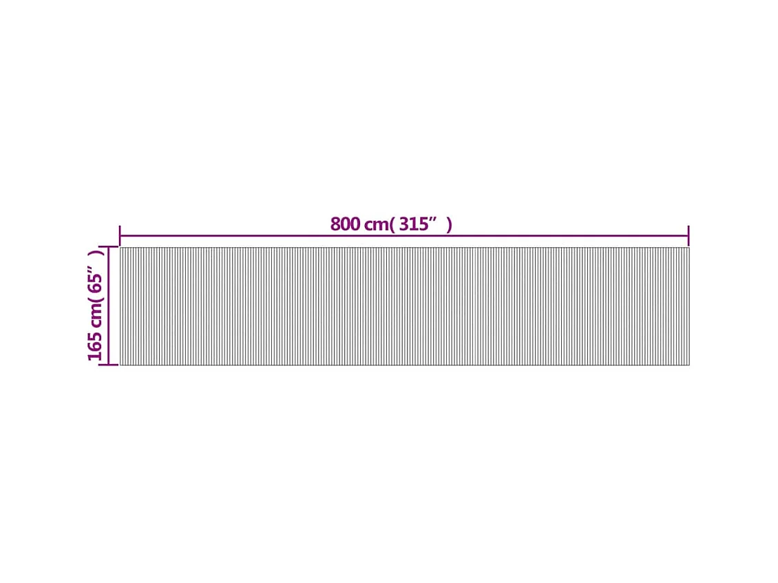 Cloison de séparation noir 165x800 cm bambou
