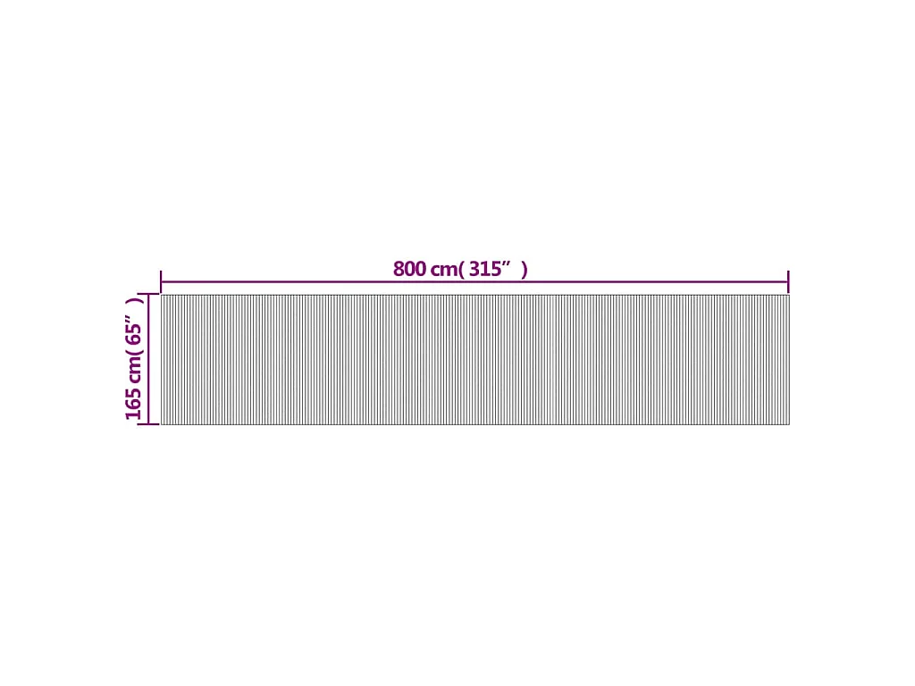 Kamerscherm breedte 800 cm hoogte 165 cm bamboe zwart