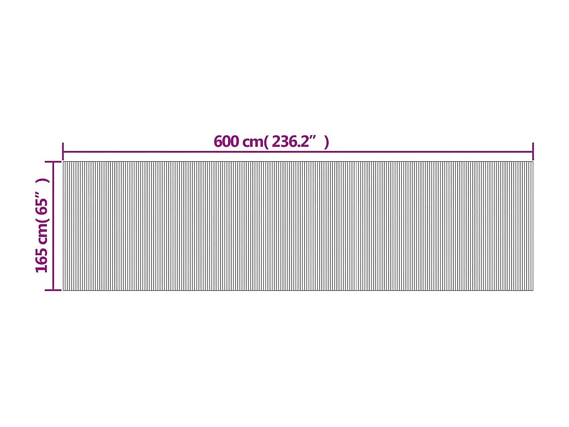 Cloison de séparation noir 165x600 cm bambou