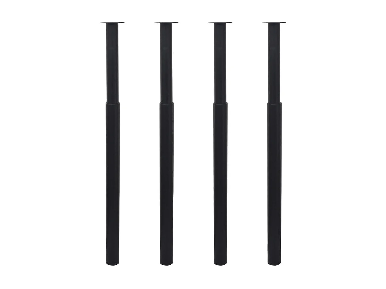 Tafelpoten telescopisch 4 st 710-1100 mm zwart