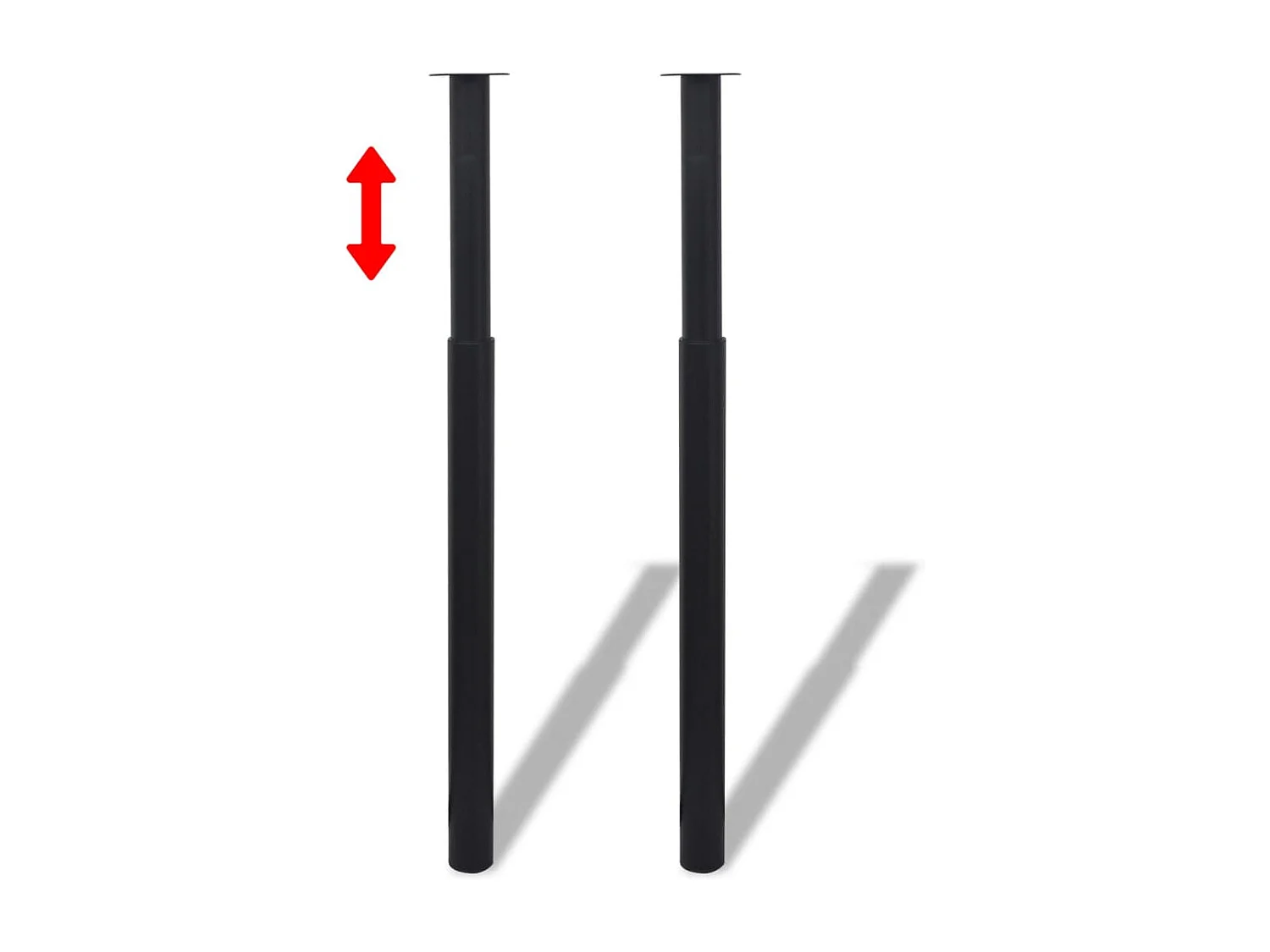 Tafelpoten telescopisch 4 st 710-1100 mm zwart