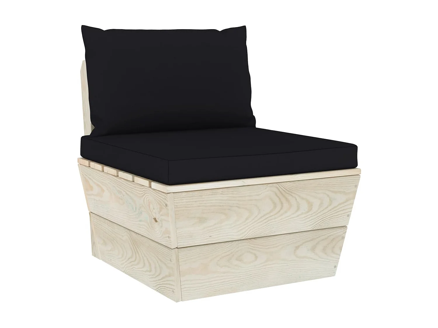 Garten-Paletten-Mittelsofa mit Kissen Imprägniertes Fichtenholz