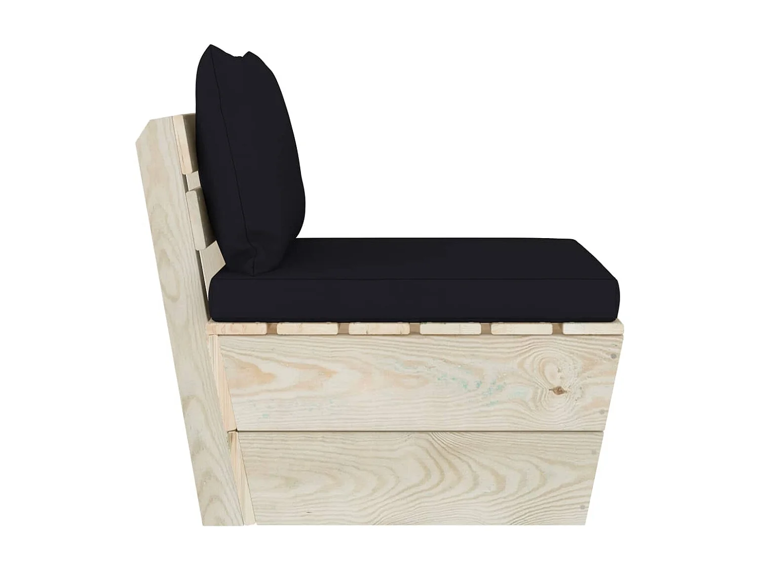 Garten-Paletten-Mittelsofa mit Kissen Imprägniertes Fichtenholz