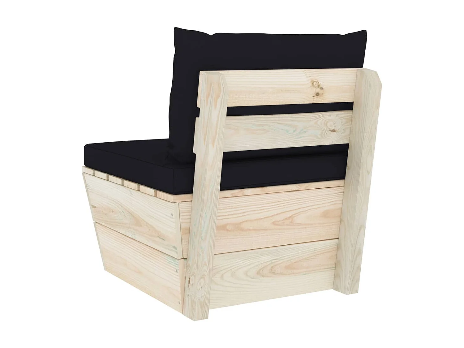 Garten-Paletten-Mittelsofa mit Kissen Imprägniertes Fichtenholz