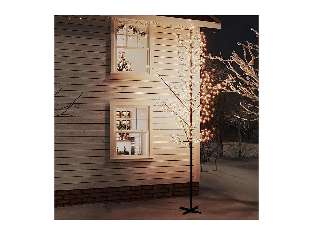 Arbre à LED fleur de cerisier 672 LED Blanc chaud 400 cm