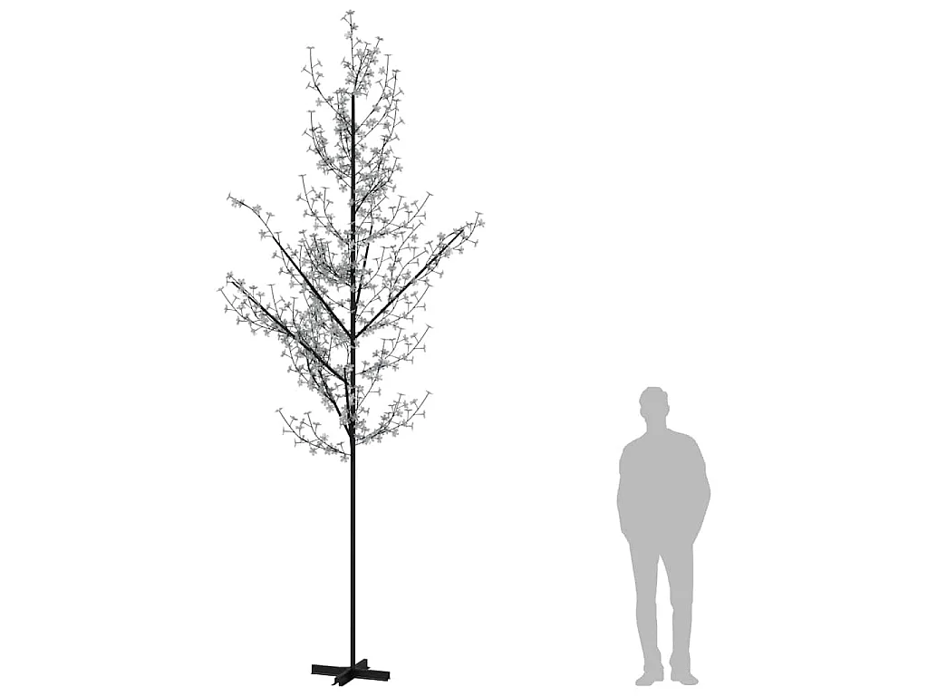 Cerejeira com 672 luzes LEDs 400 cm branco quente