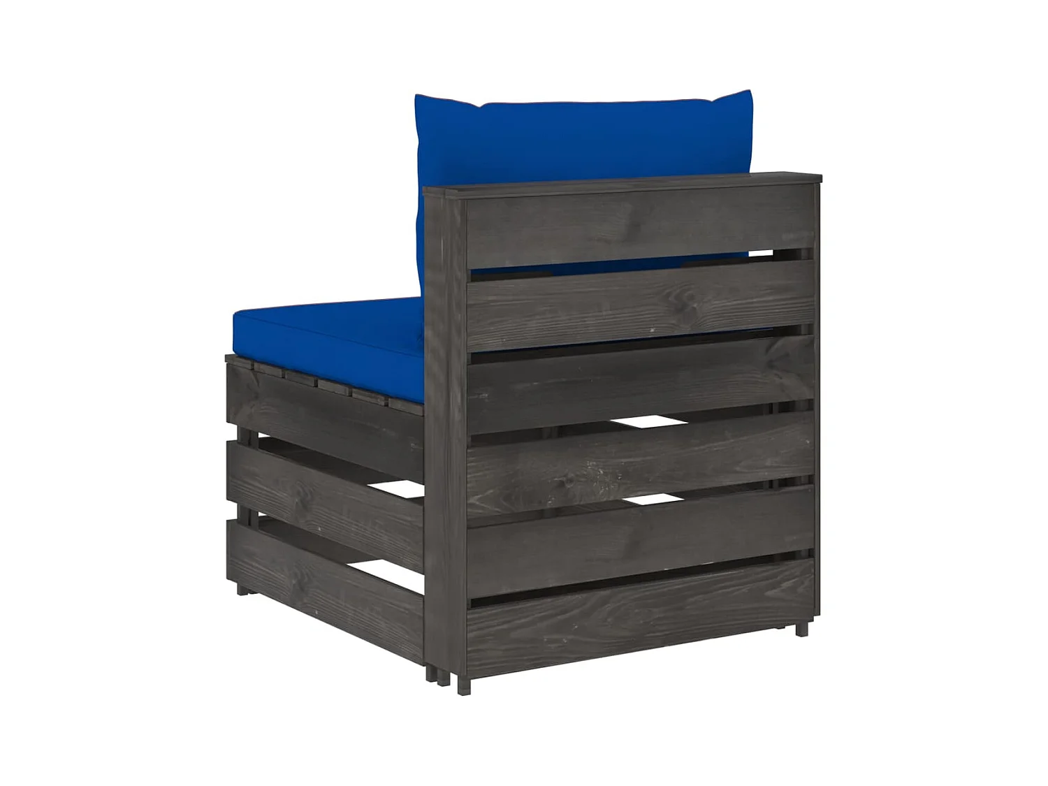 Canapé central sectionnel avec coussins Bois imprégné de gris