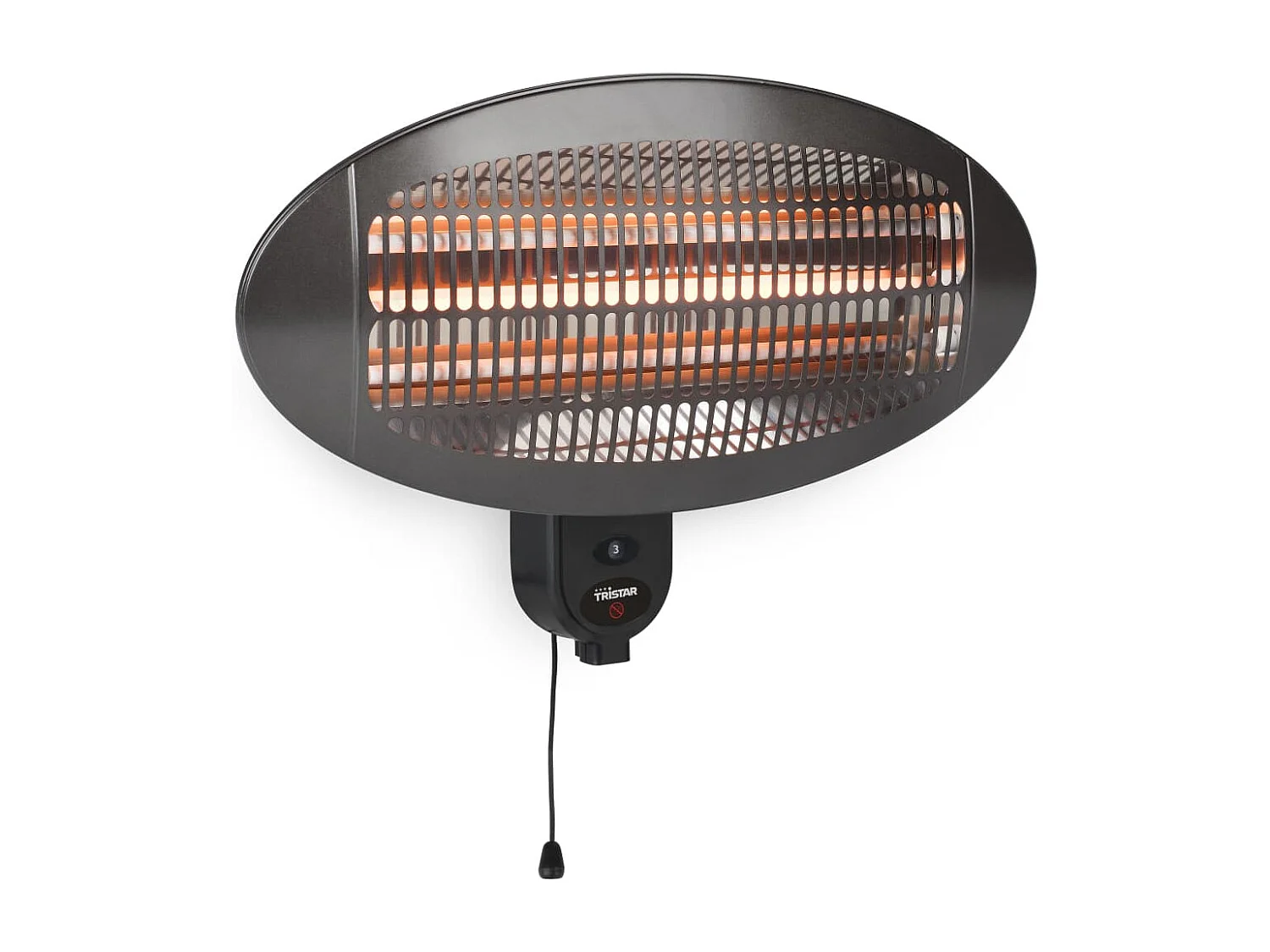 Chauffage mural de patio KA-5286 2000 W Quartz Noir