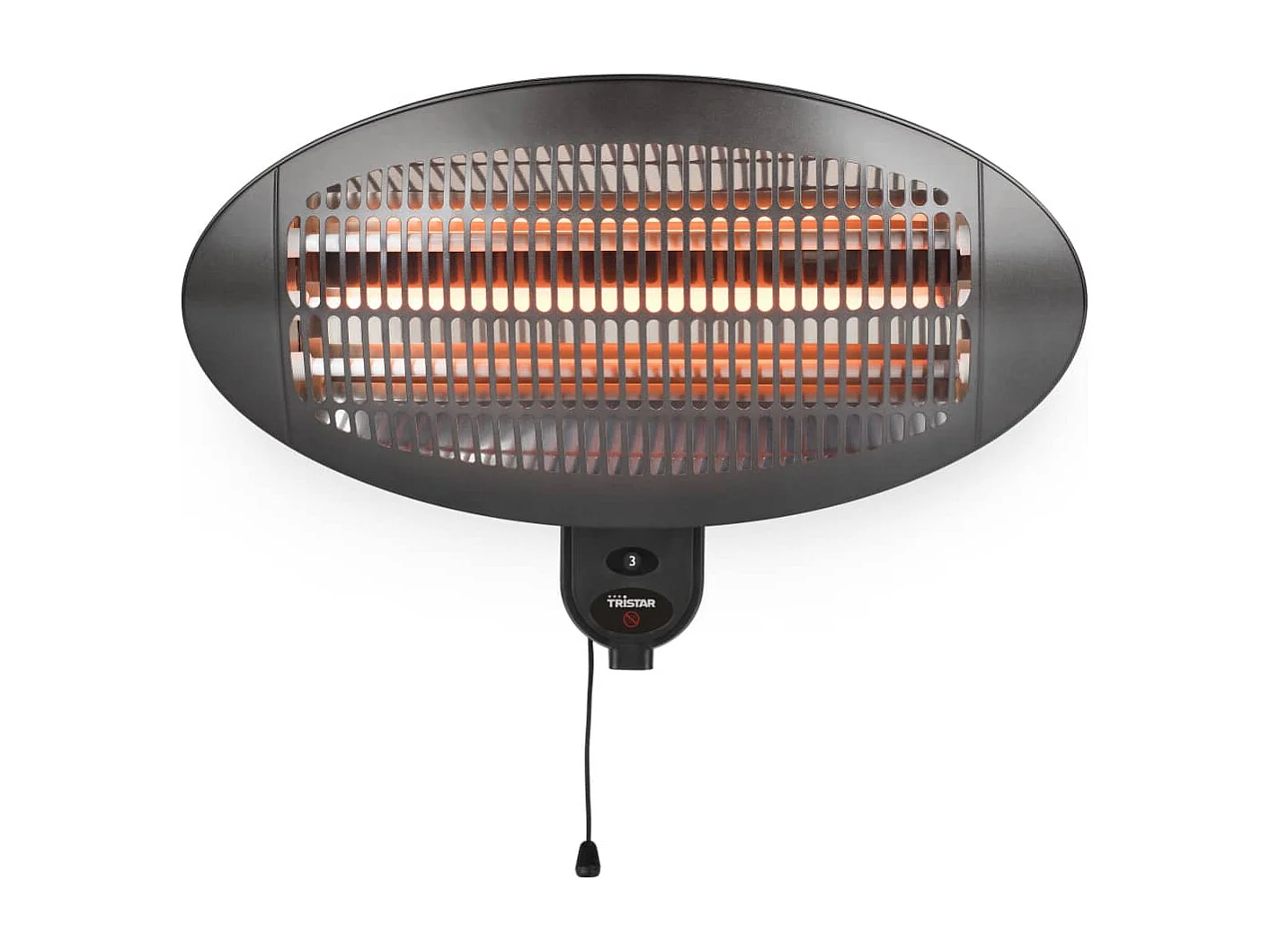 Chauffage mural de patio KA-5286 2000 W Quartz Noir