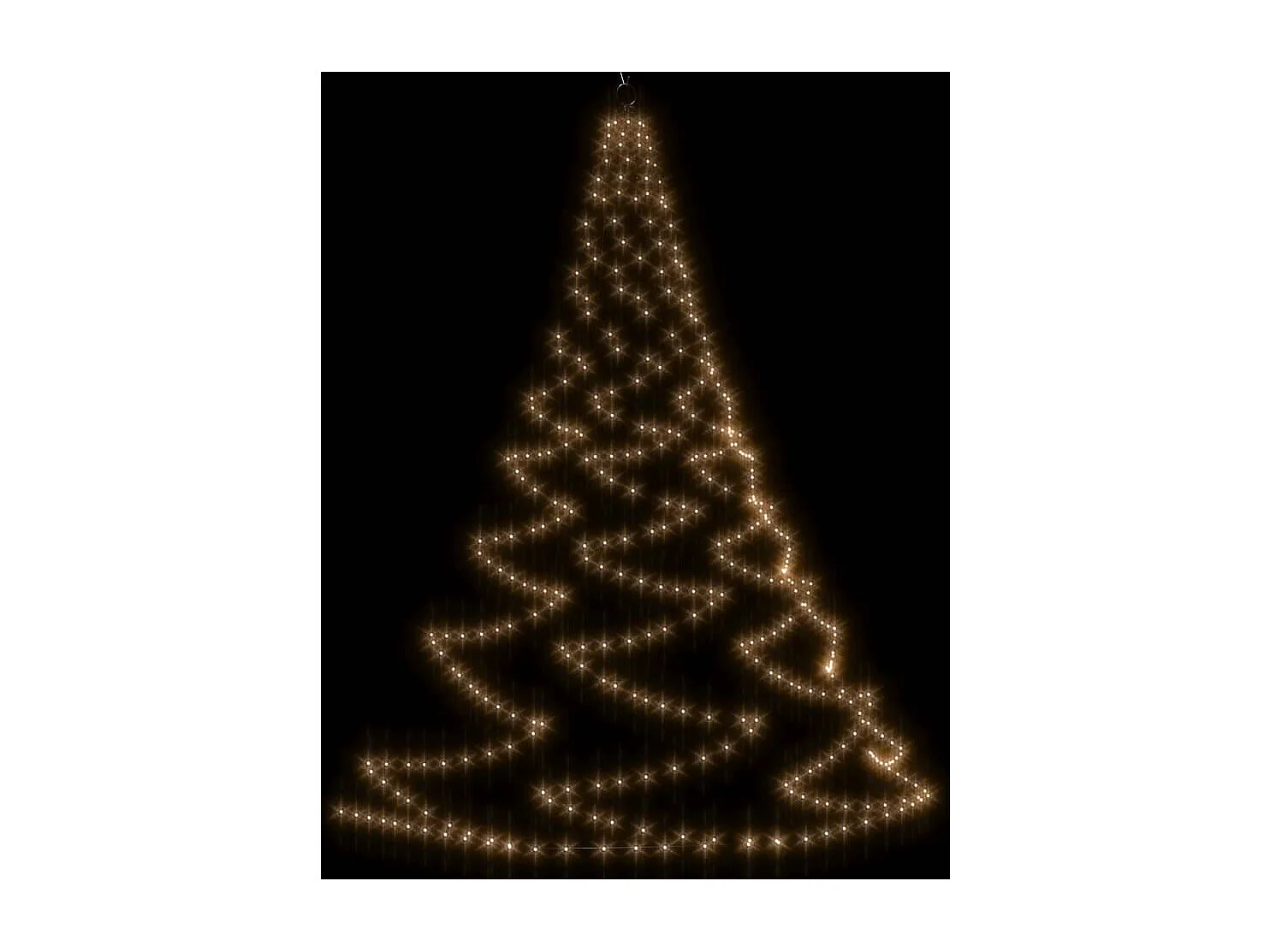 Arbre mural avec crochet métallique 720 LED Blanc chaud 5 m