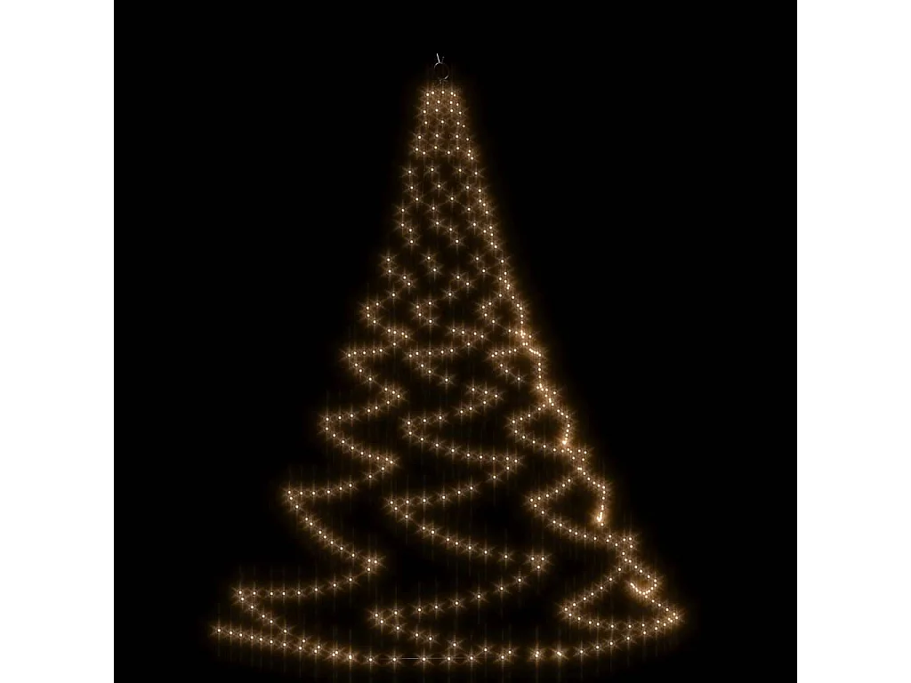 Arbre mural avec crochet métallique 720 LED Blanc chaud 5 m