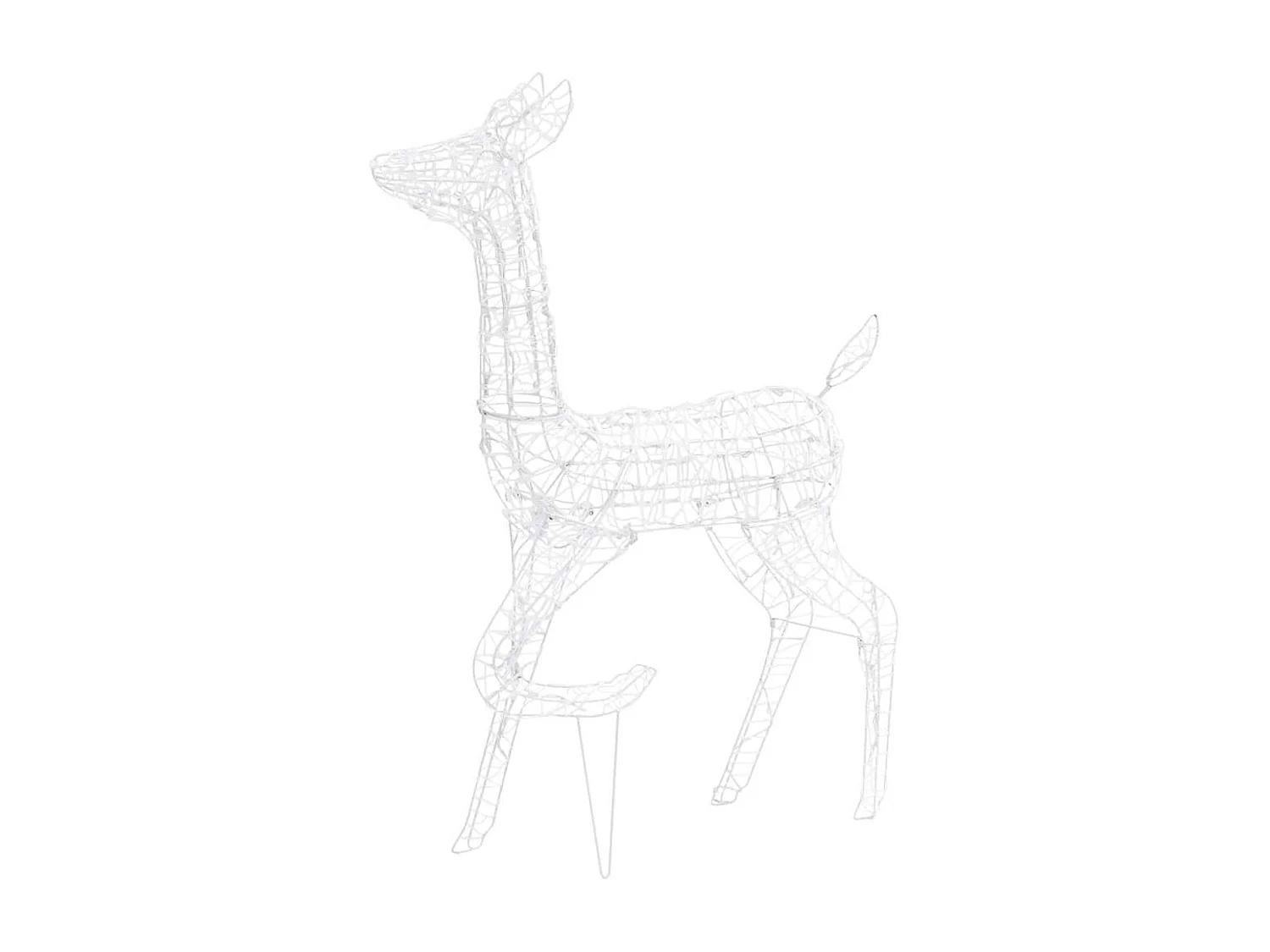 Familia de renos de Navidad acrílico 300 LEDs azules