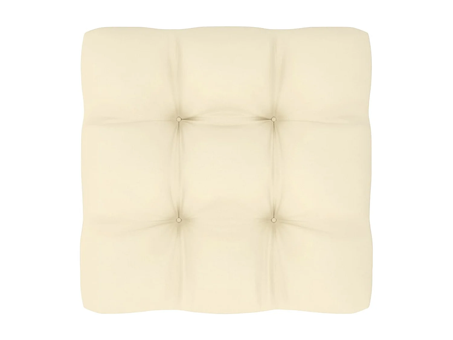 Garten-Mittelsofas mit Creme Kissen 2 Stk. Massivholz Kiefer