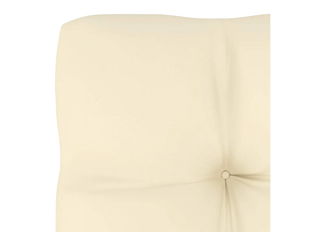 Garten-Mittelsofas mit Creme Kissen 2 Stk. Massivholz Kiefer